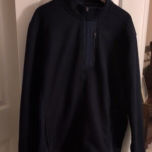 Izod Men's Dark Blue Zip Up Sweater